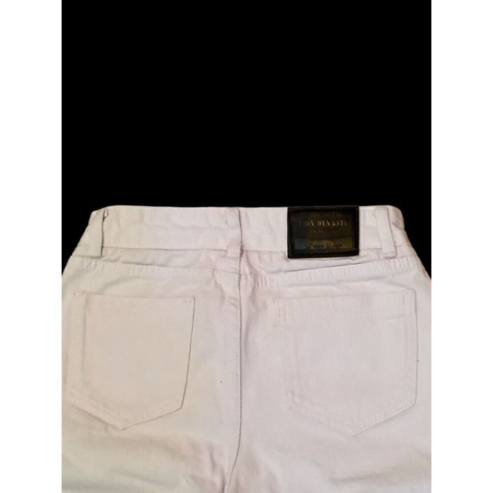 Lion Dynasty White Denim Jean Shorts Studded Size 14 - Picture 6 of 6